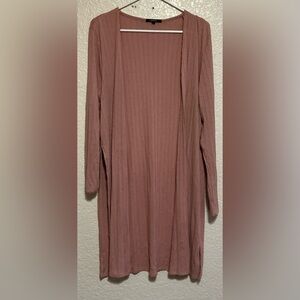 Ambiance Dusty Rose Open Front Cardigan